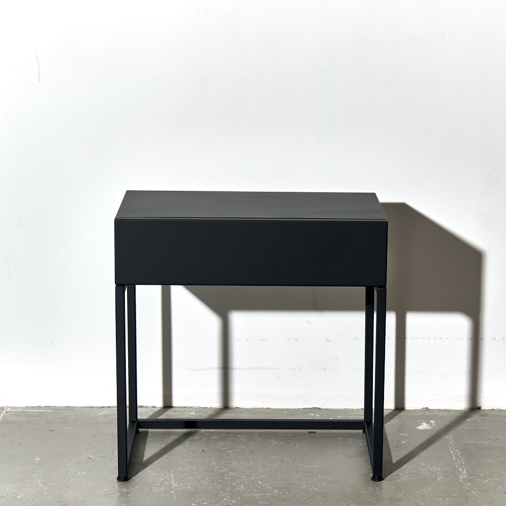 Gramercy Bedside Table Steel, Black - Image 0
