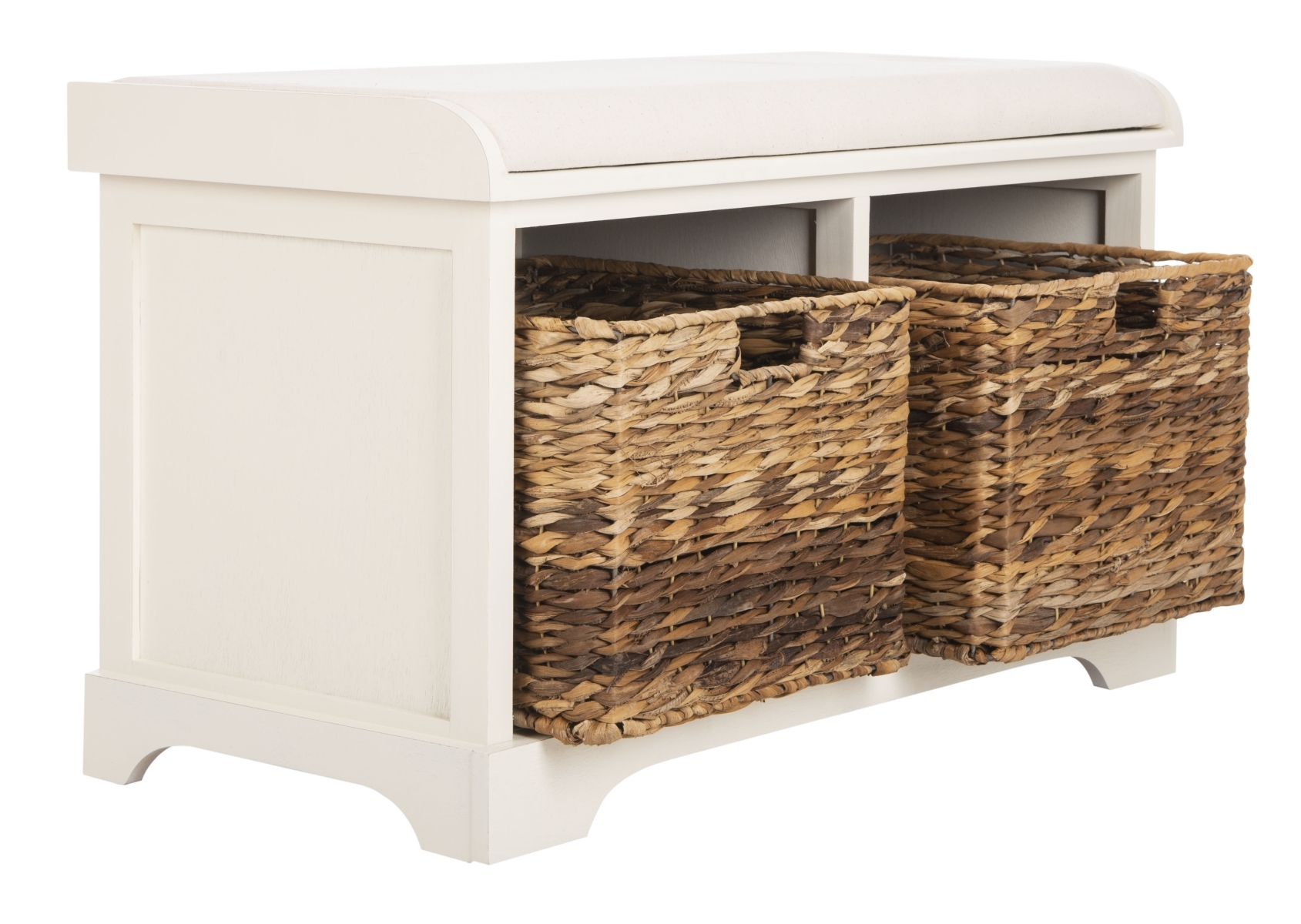 Freddy Storage Bench - Vintage White - Safavieh - Image 4