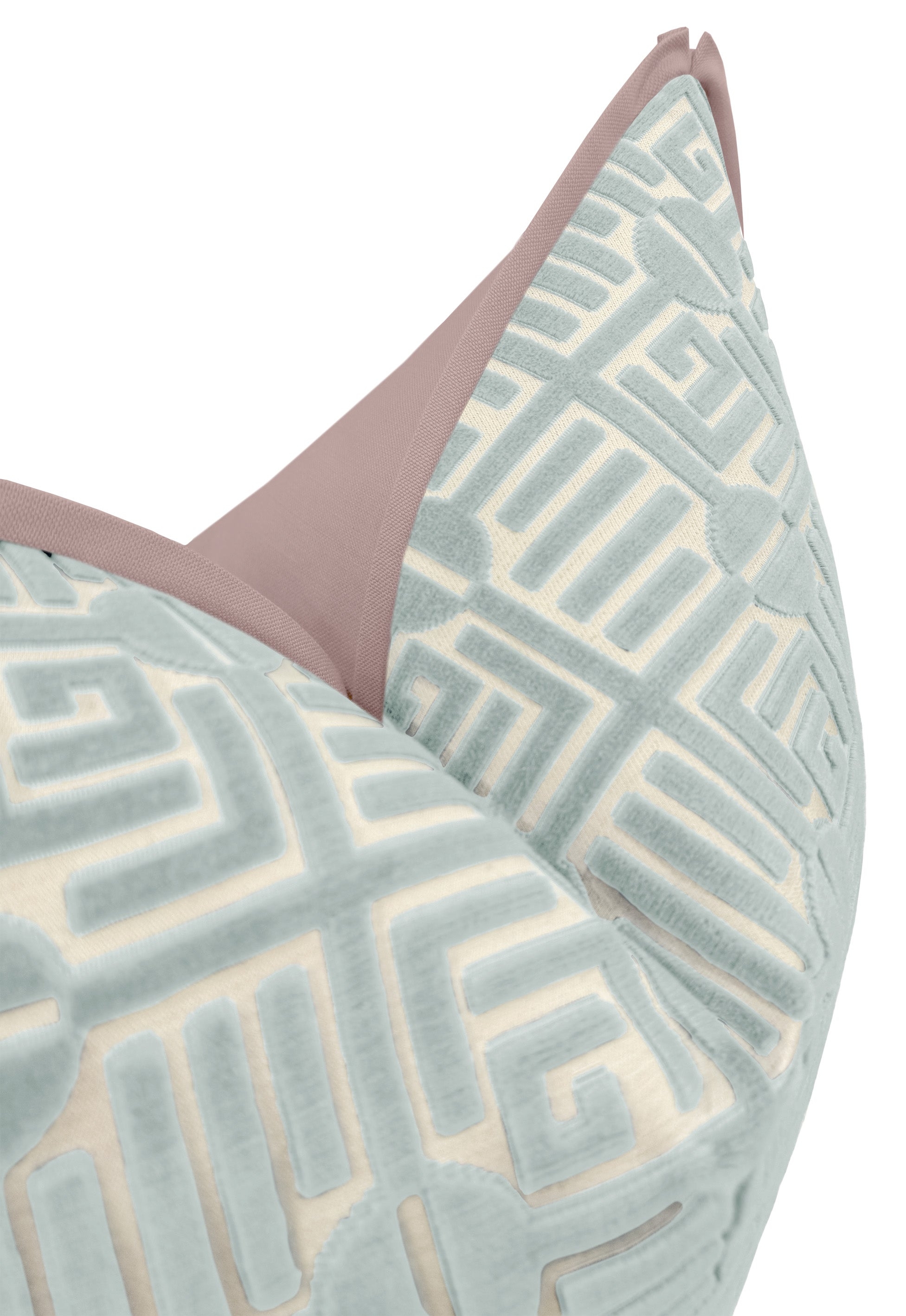 LABYRINTH VELVET // MIST | THIBAUT - 20" X 20" / BUTTERFLY FLANGE / Mineral - Image 3