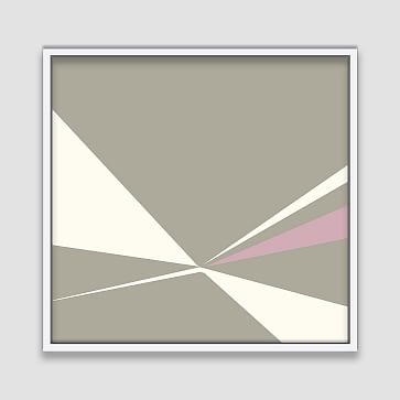 Framed Canvas Print, Spliced Pathway, Platinum, 28"x28" - Image 0