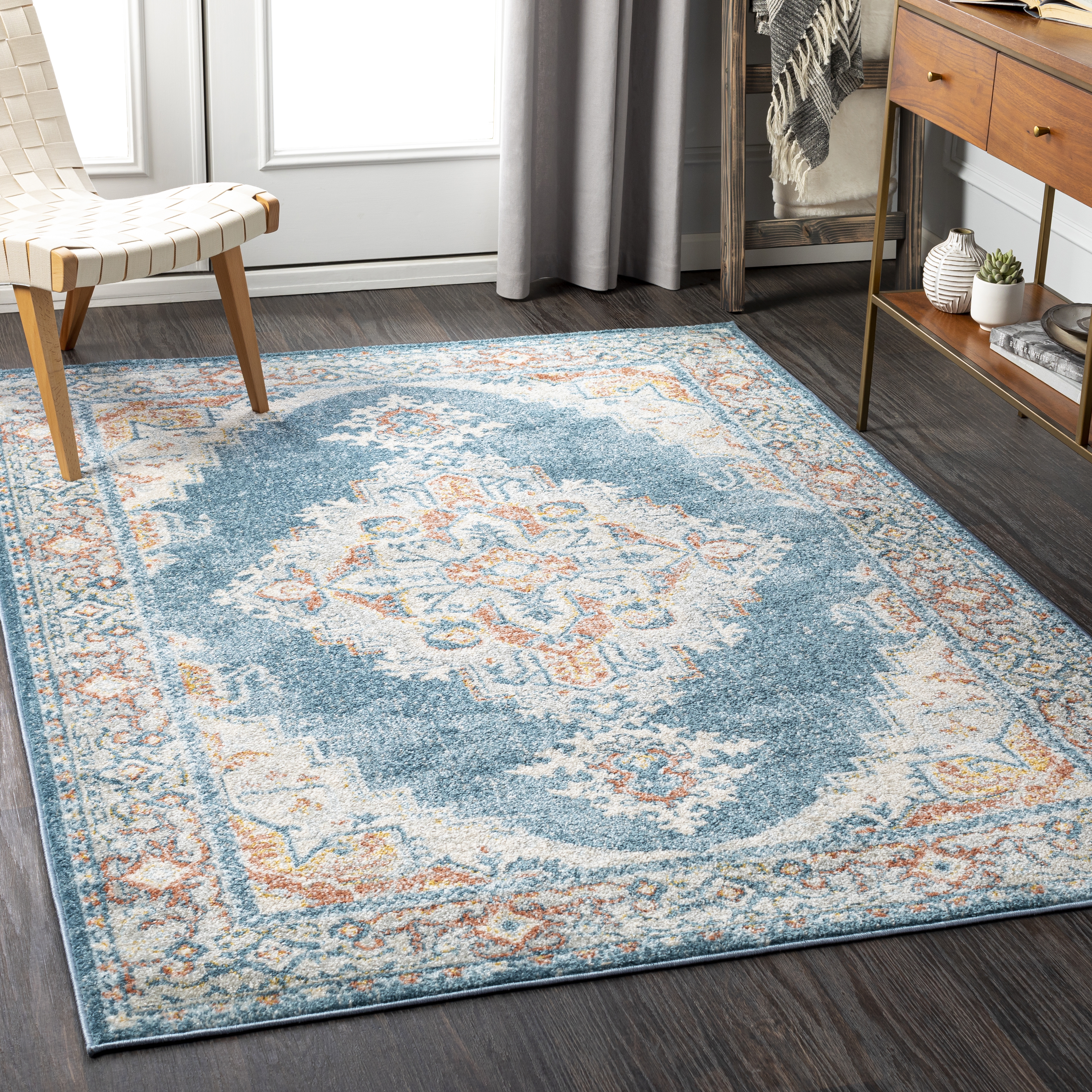 Chester Rug, 7'10" x 10'3", Blue - Image 5