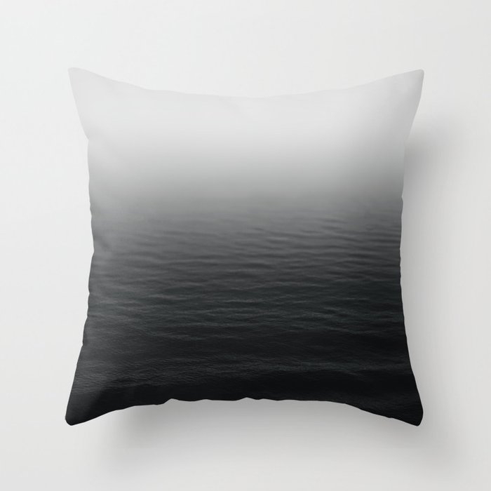 Deep Sea - Black And White Edition Throw Pillow by Leah Flores - Cover (18" x 18") With Pillow Insert - Outdoor Pillow - Image 0