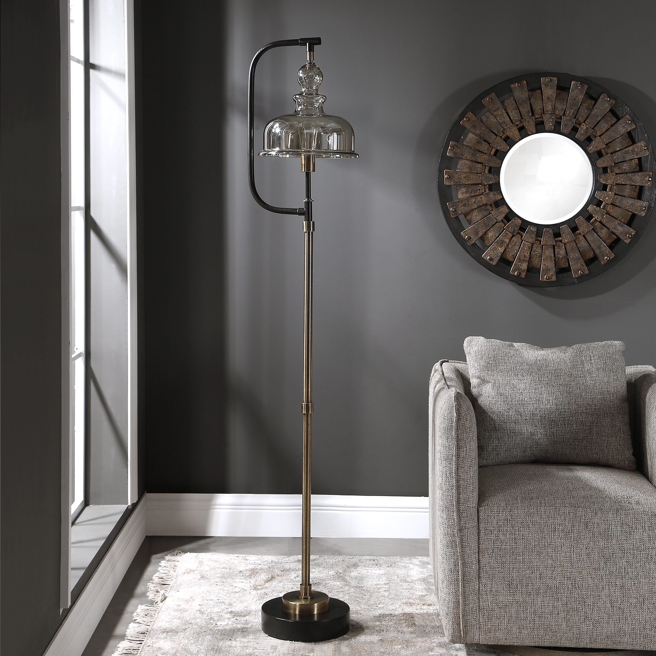 Elieser Industrial Floor Lamp - Image 2