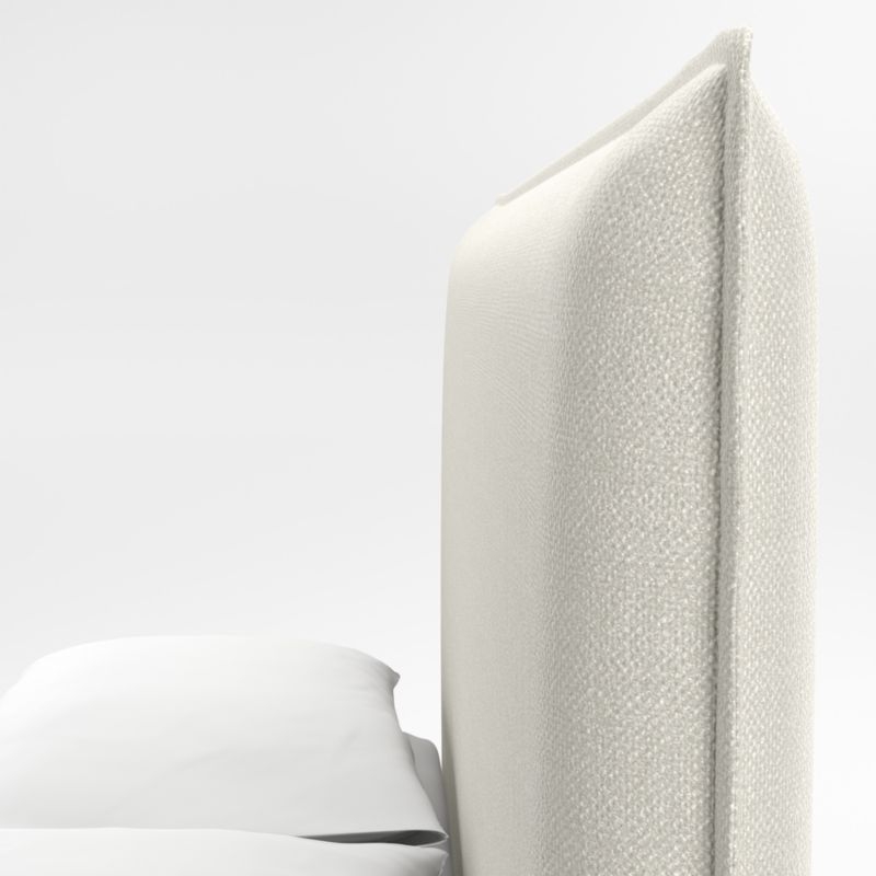 Arvada 54" Ivory Queen Upholstered Headboard with Storage Bed Base - Image 1