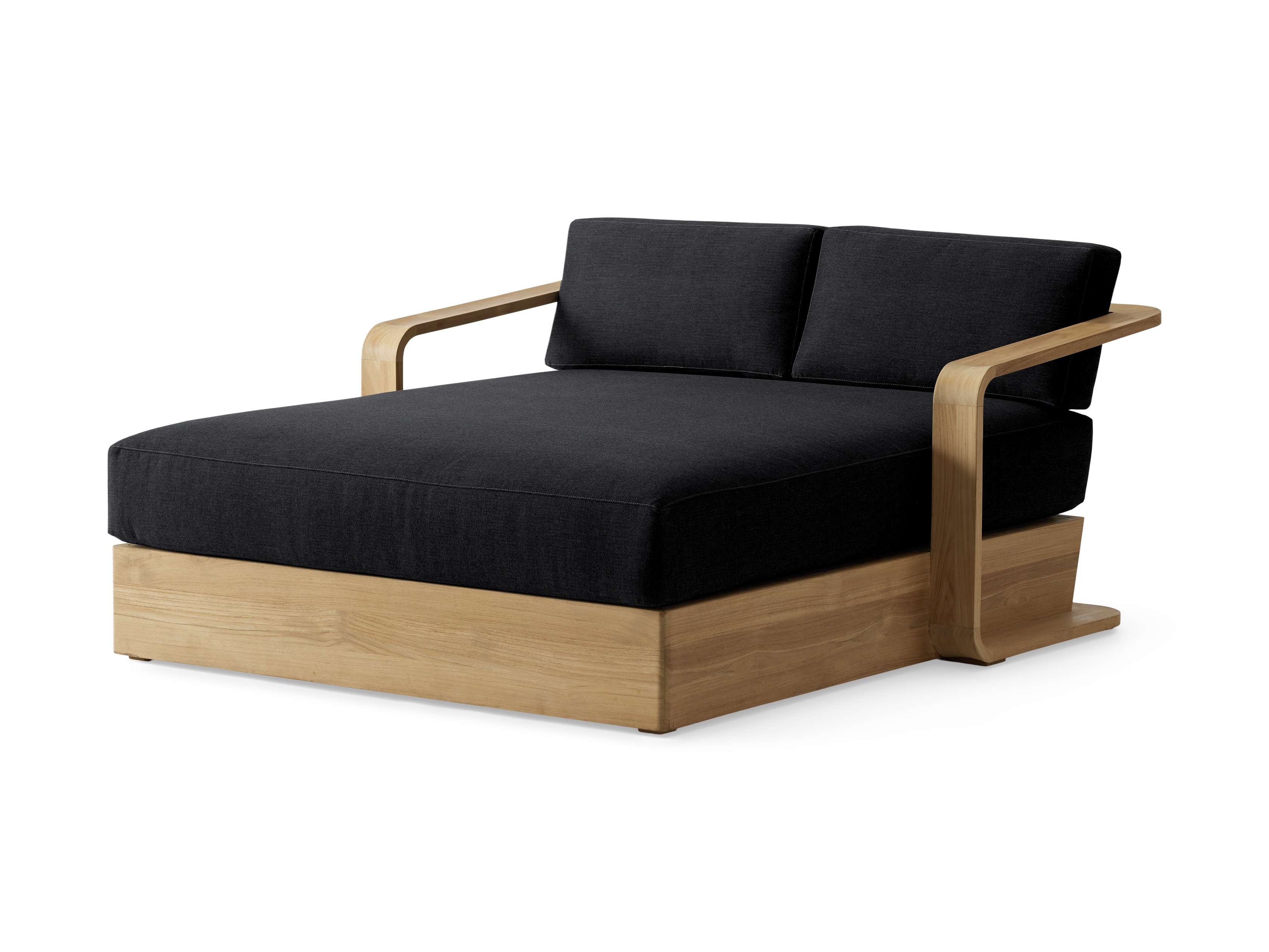 Sonoma Outdoor Daybed Teak in Natural  Rosemount Graphite - Image 0