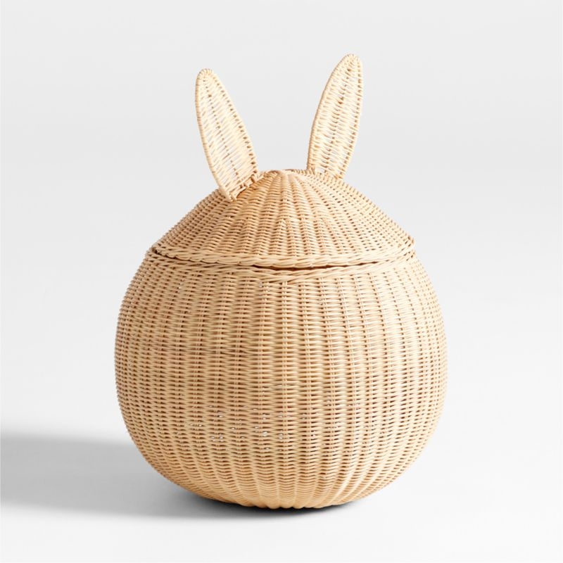 Large Wicker Bunny Floor Storage Basket - Image 3