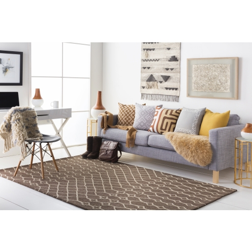 Ghana Brown Indoor 9' x 13' Handmade Rug - Image 0