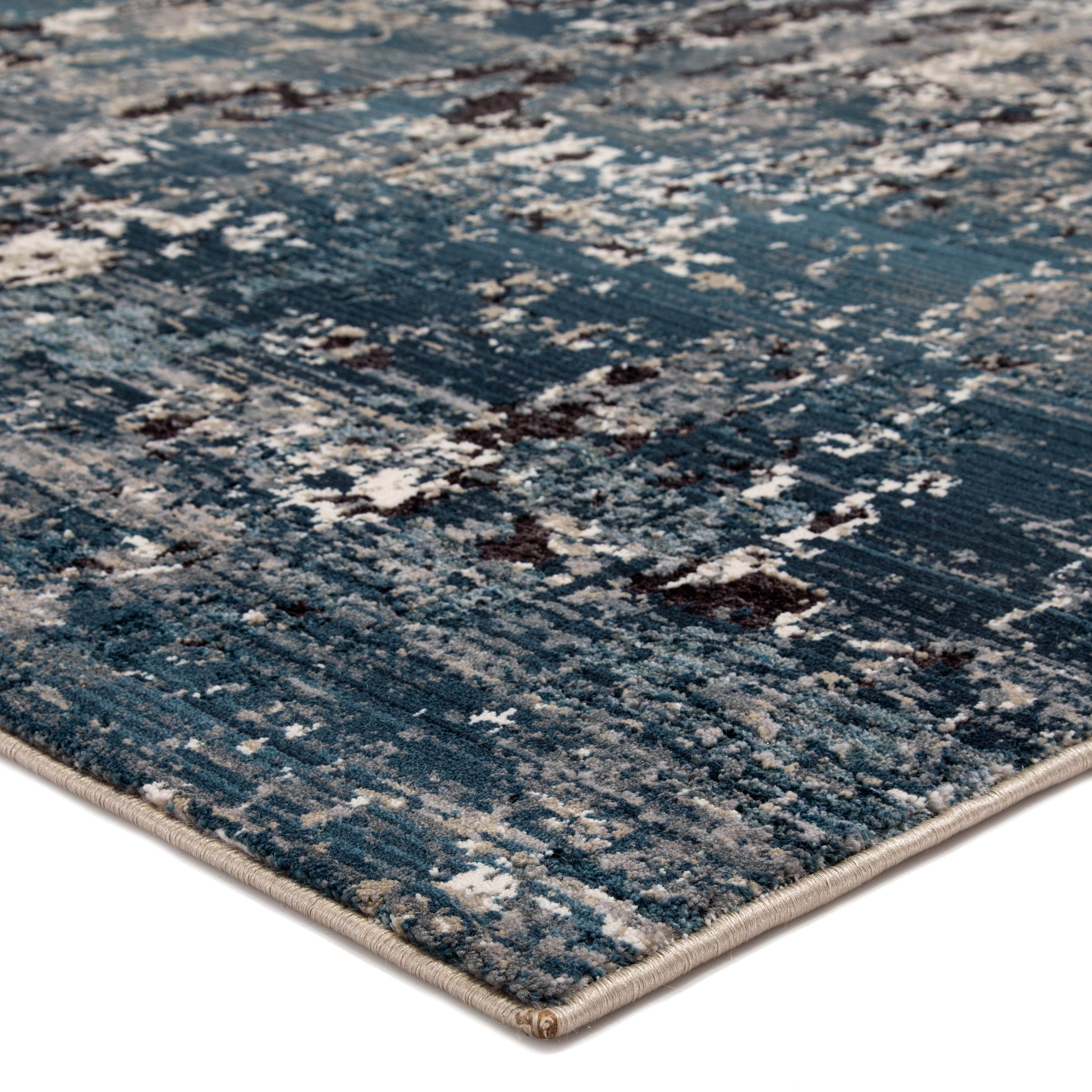 Cassatt Abstract Dark Blue/ Ivory Area Rug (7'10"x10'5") - Image 1