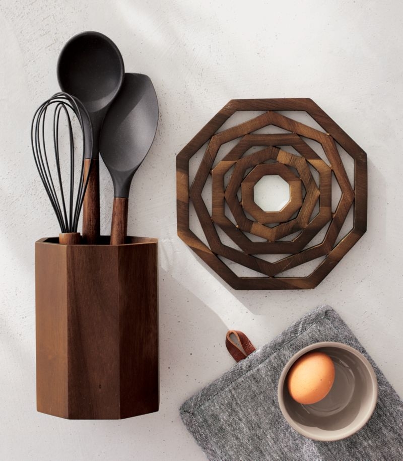 Carter Acacia Wood Trivet - Image 1