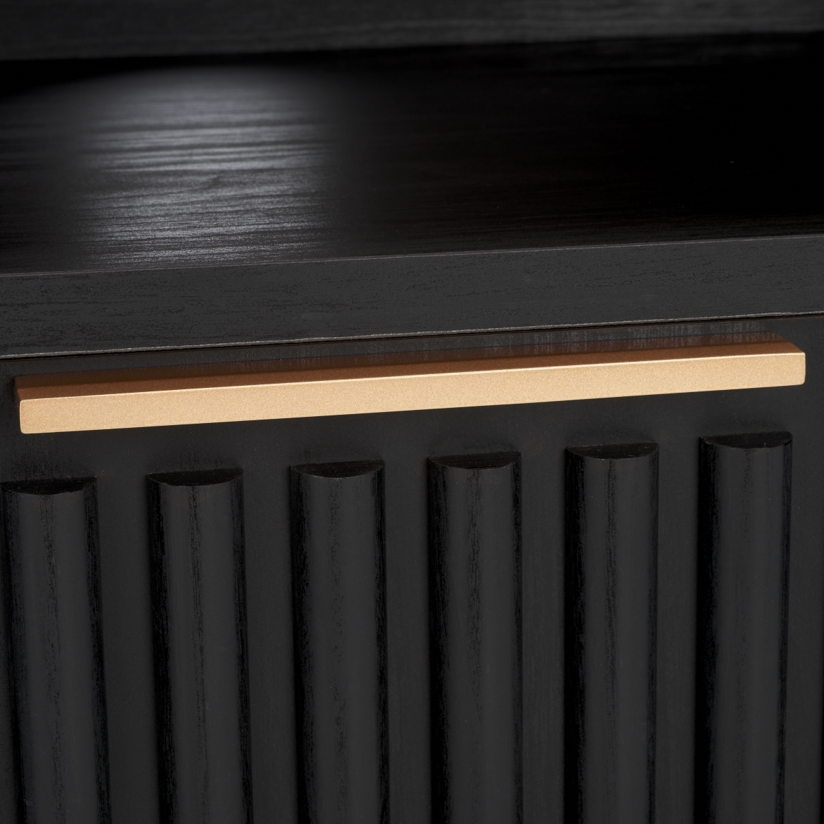 Lylia 2 Drawer 2 Shelf Media Stand - Black - Safavieh - Image 3