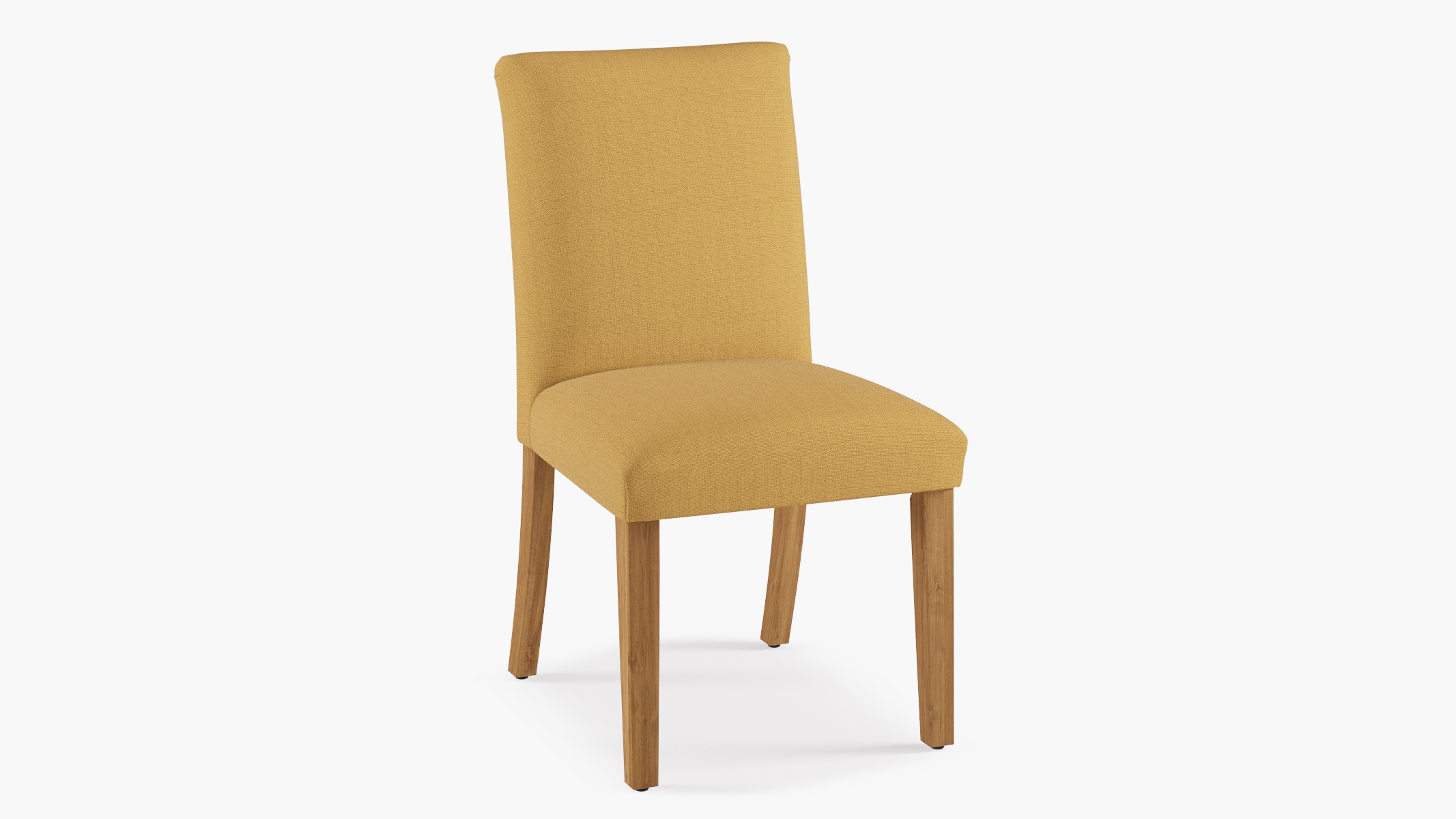 Classic Dining Chair, French Yellow Everyday Linen, Natural - Image 1