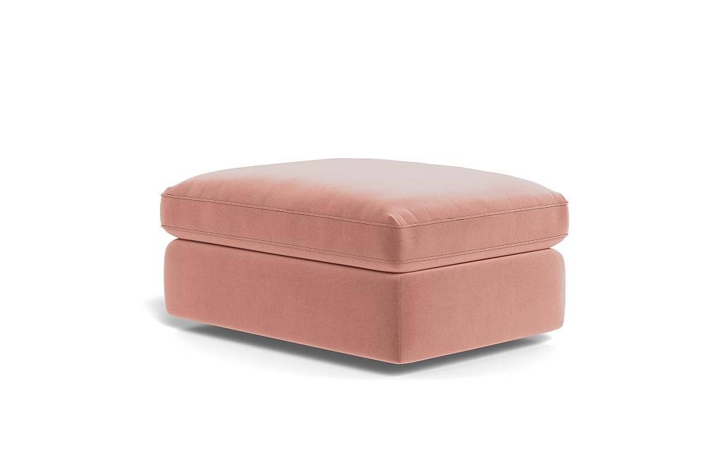 James Rectangle Ottoman with Contrast Piping and Storage Option - Image 2