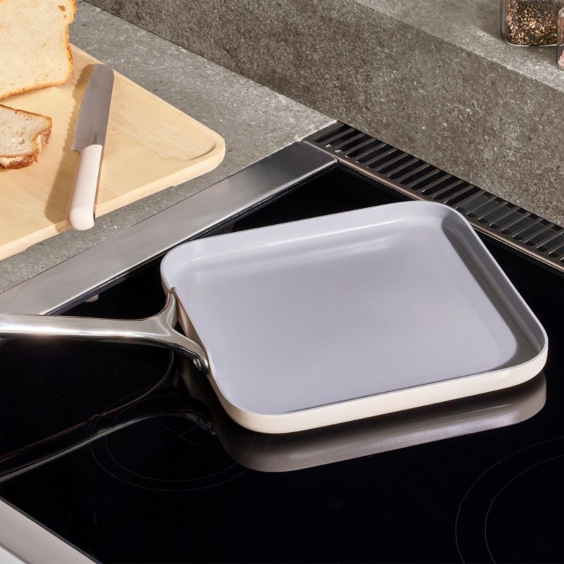 Caraway ® Cream Ceramic Non-Stick Square Griddle Pan - Image 1