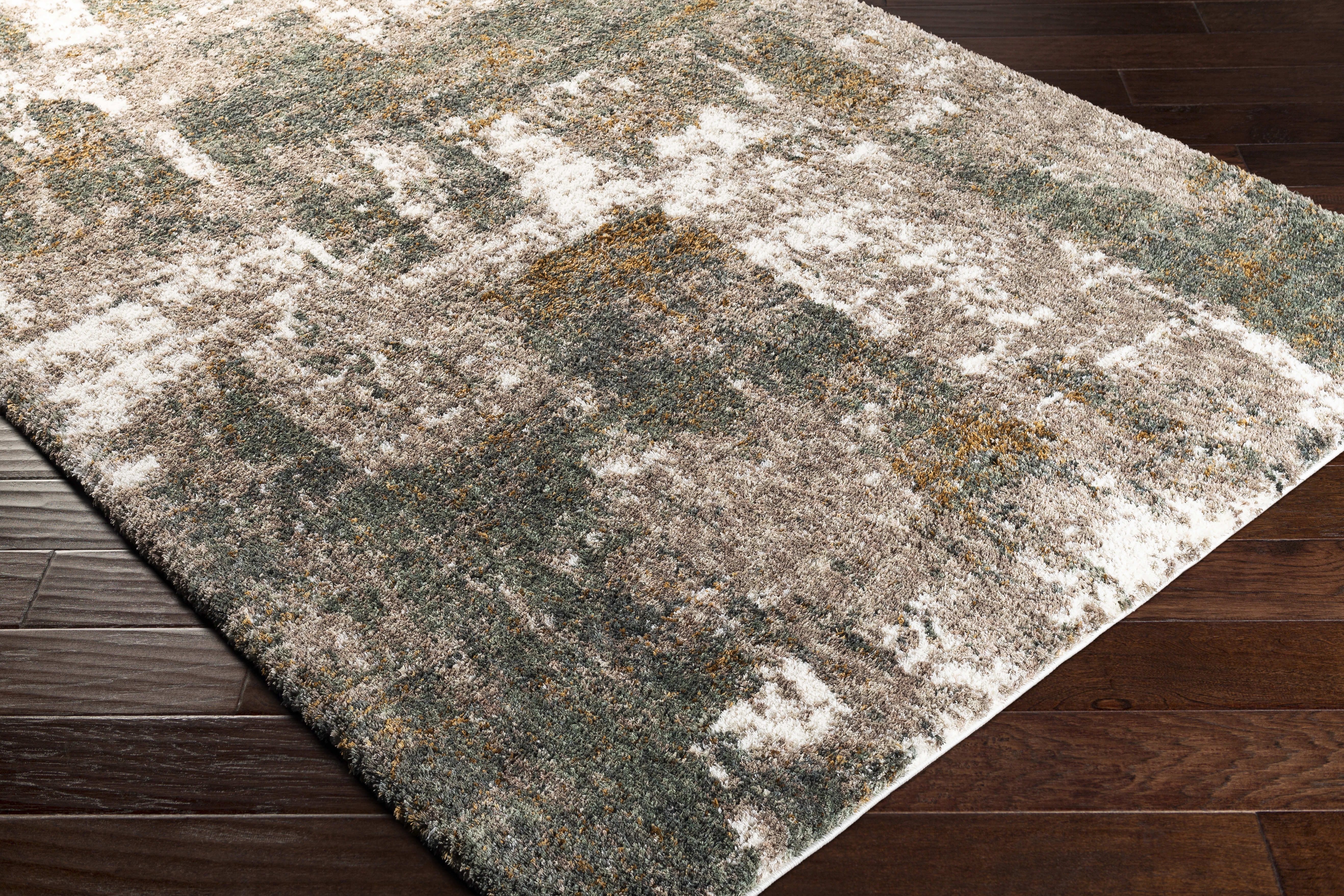 Celestial Shag Brown Indoor 5'3" x 7' Machine Woven Rug - Image 6