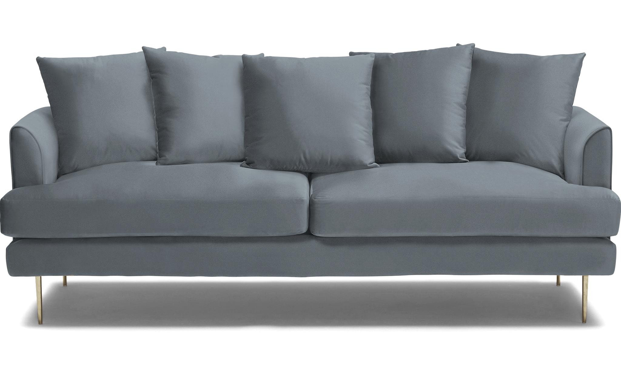Gray Aime Mid Century Modern Sofa - Synergy Pewter - Image 0