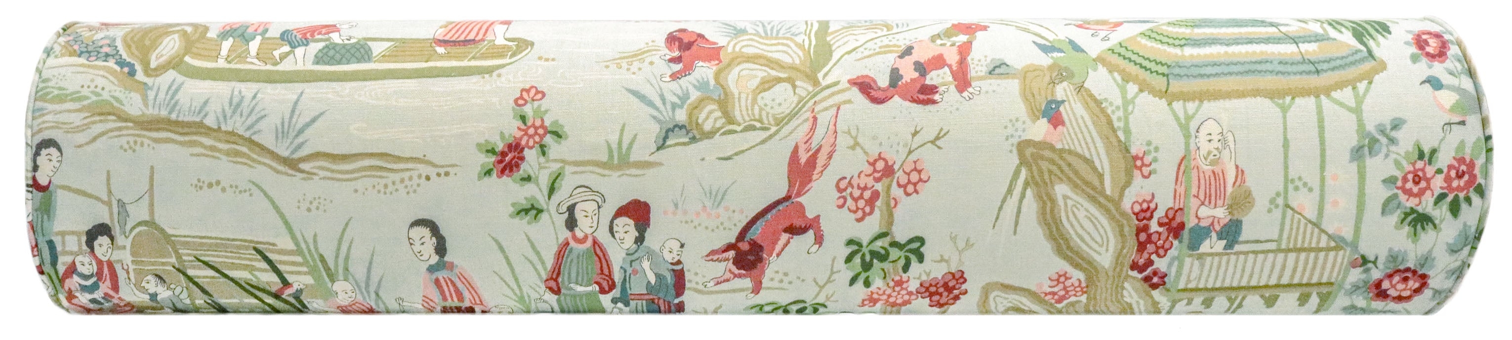 THE BOLSTER :: YANGTZE RIVER // AQUA | SCHUMACHER - TWIN XL // 9" X 30" - Image 2