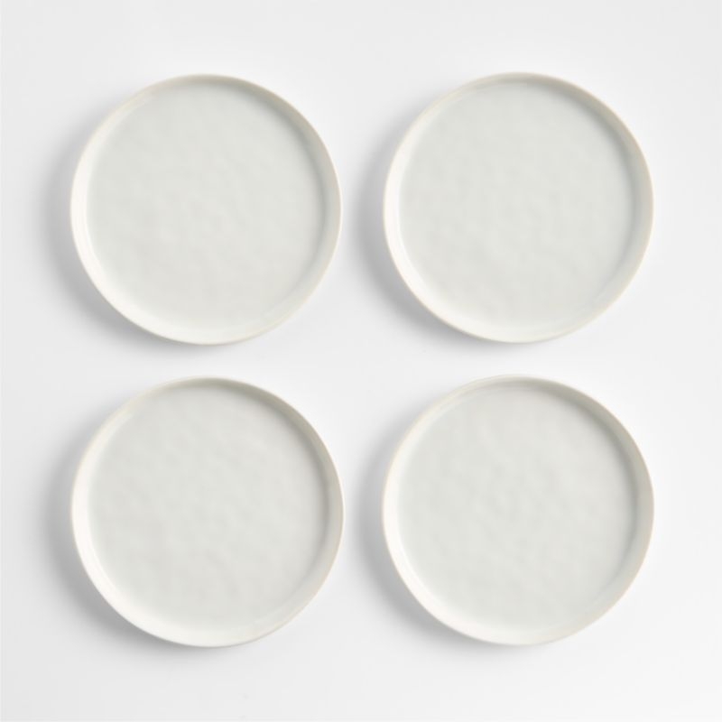 Mercer White Round Porcelain Coasters, Set of 4 - Image 1