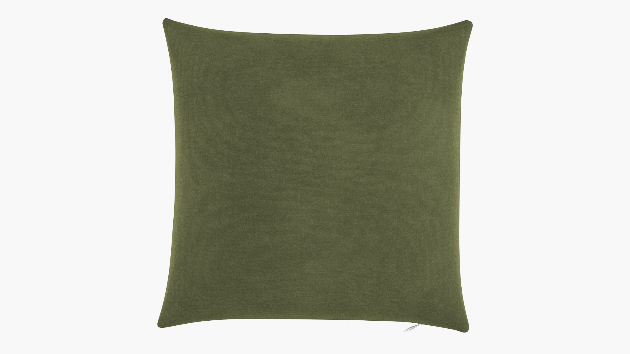 Throw Pillow 18", Zucchini Luxe Velvet, 18" x 18" - Image 0