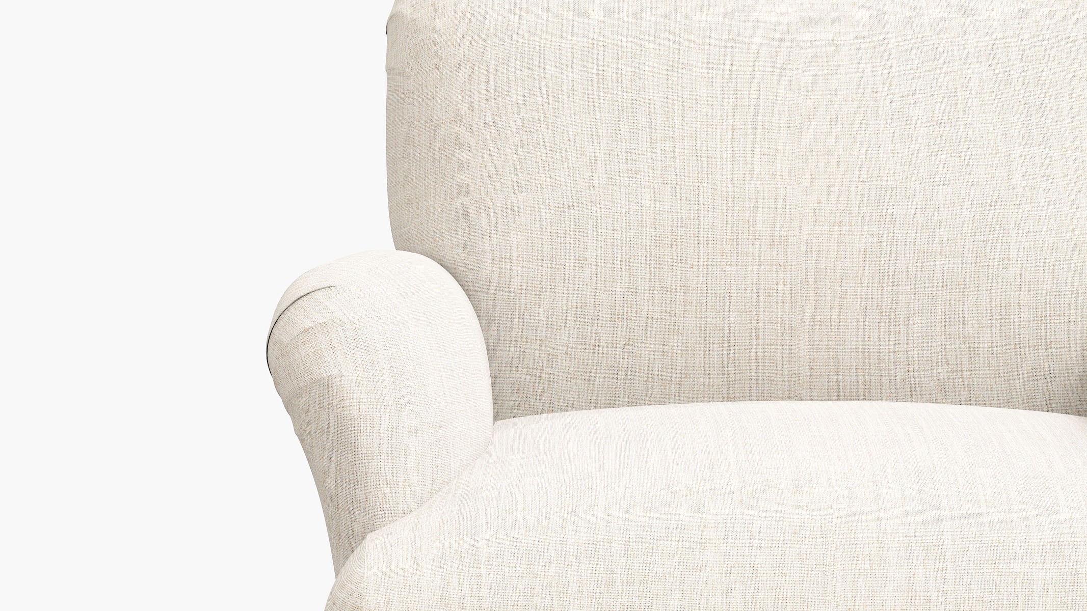 Traditional Accent Chair, Talc Everyday Linen, Espresso - Image 4