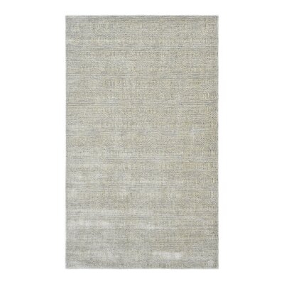Striped Hand-Knotted Oat Area Rug - Image 0