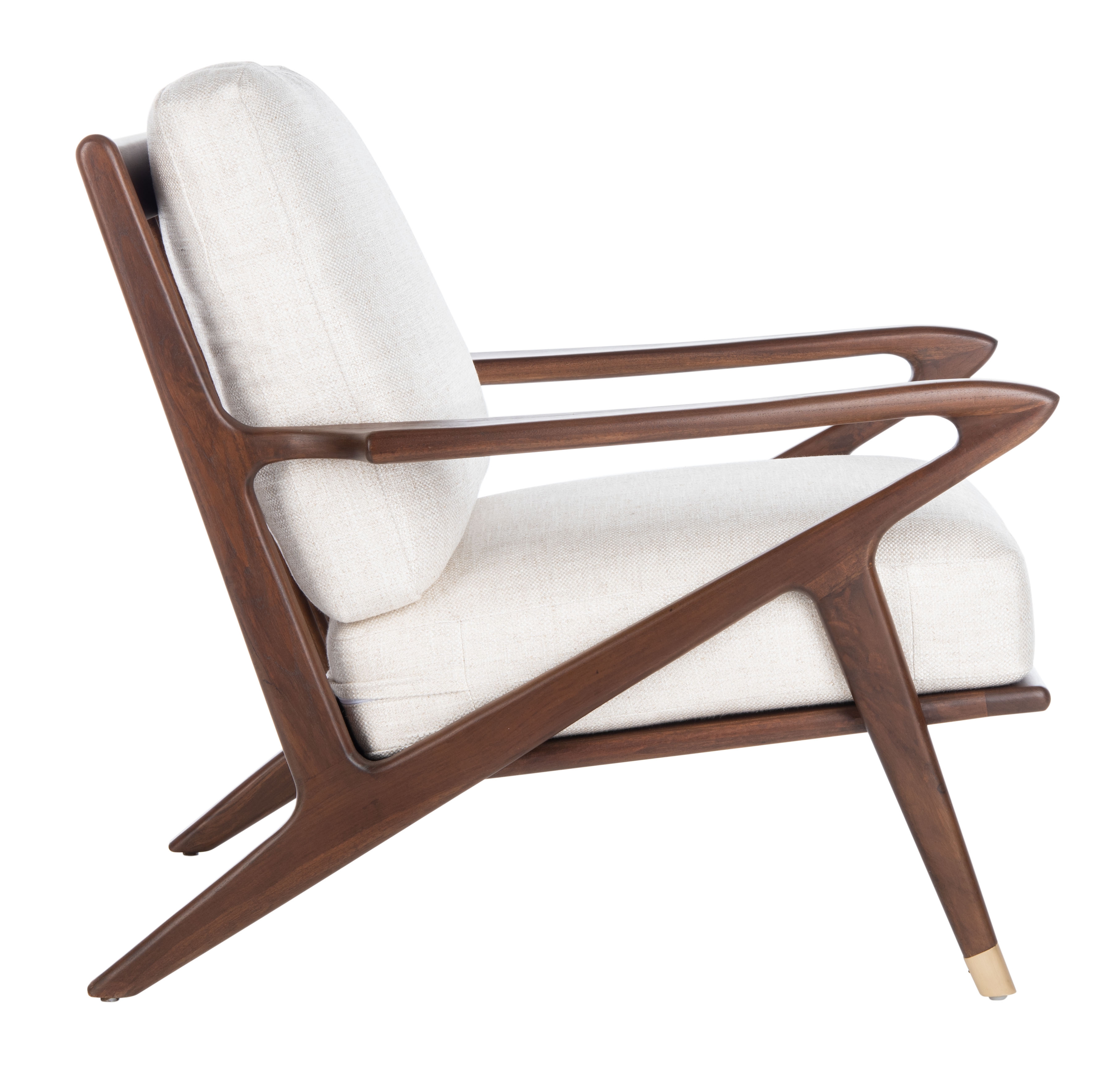 Killian Mid Century Accent Chair - Cream - Safavieh - Image 3