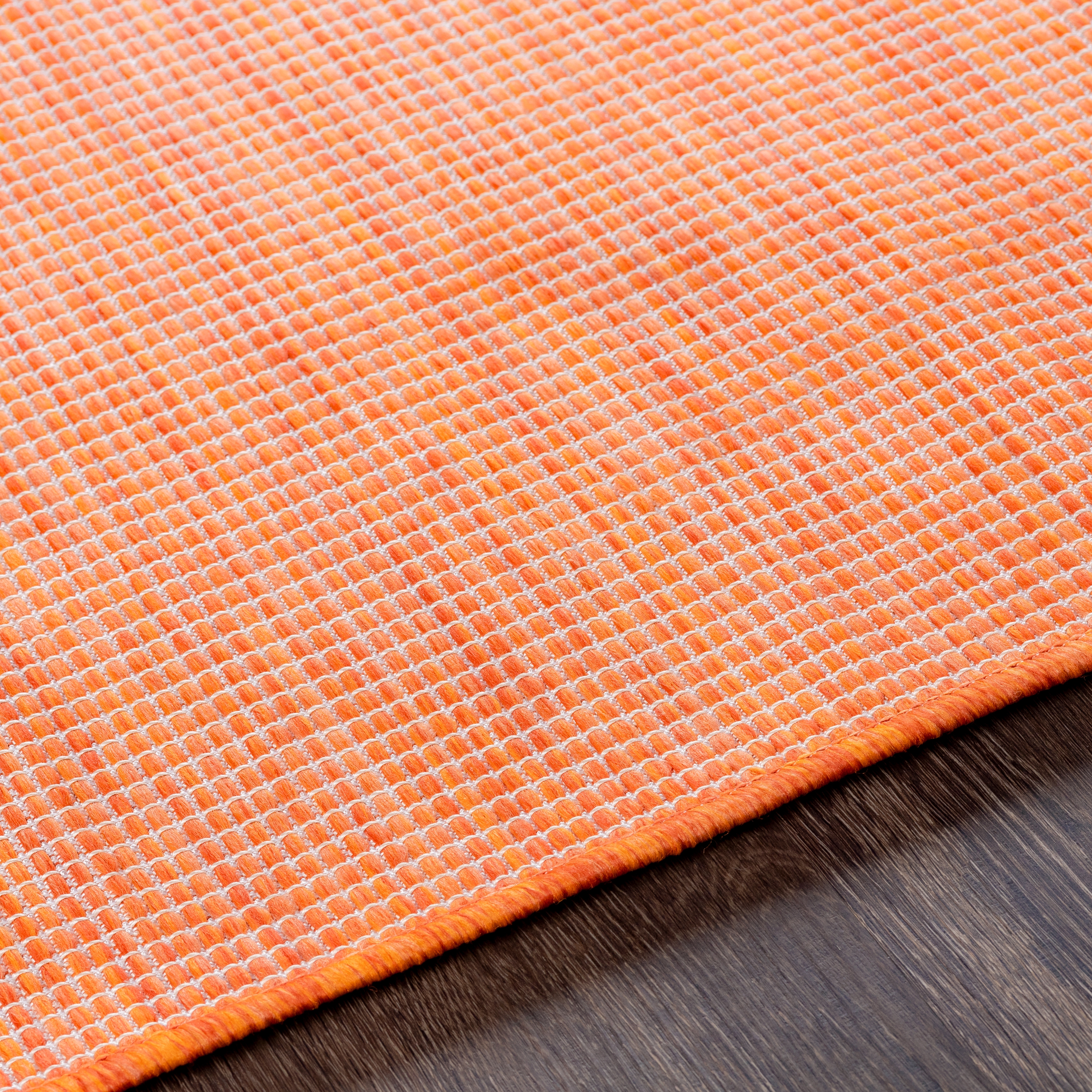 Pasadena Orange Outdoor 2'6" x 4' Machine Woven Rug - Image 3
