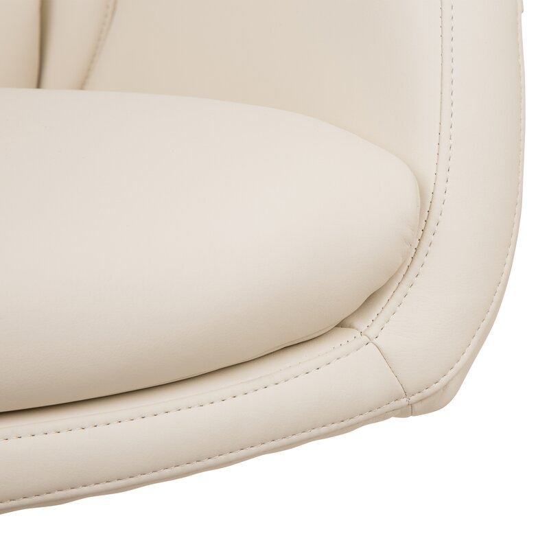 Harkness Ergonomic Faux Leather Executive Chair, Cream - Image 5