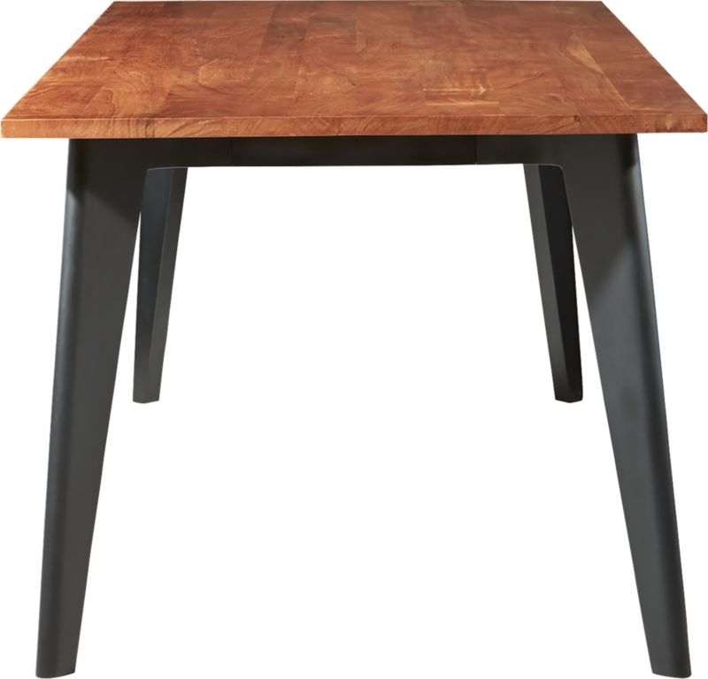 Harper Black Dining Table with Wood Top - Image 3