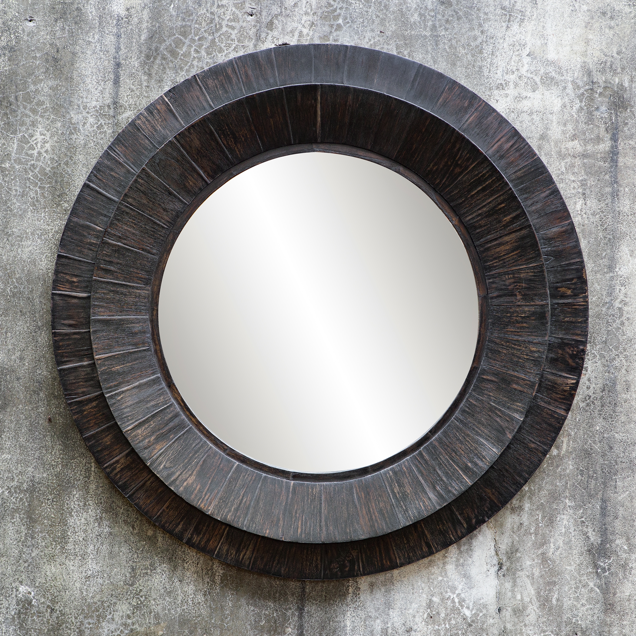 Corral Round Wood Mirror - Image 0