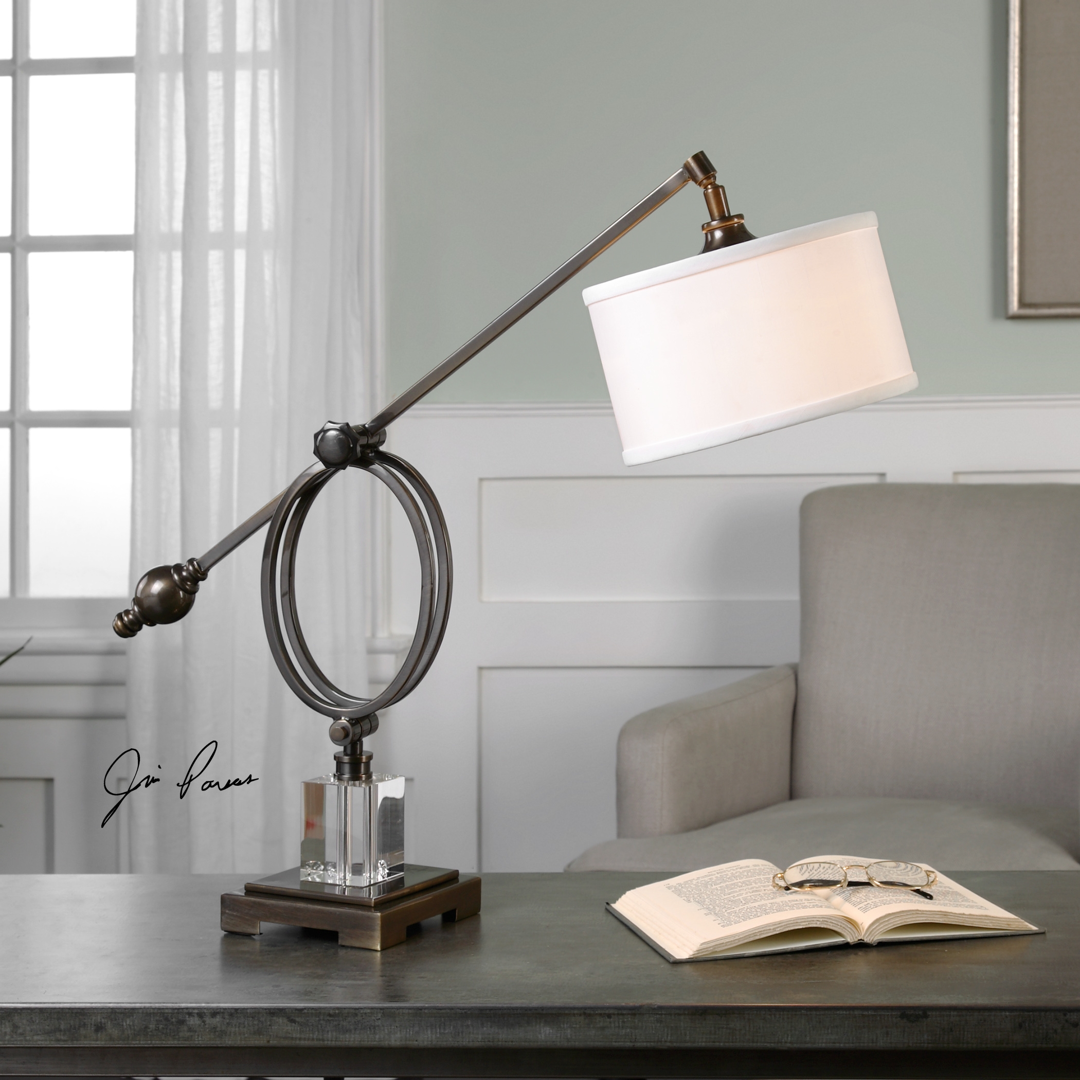 Levisa Dark Bronze Desk Lamp - Image 0