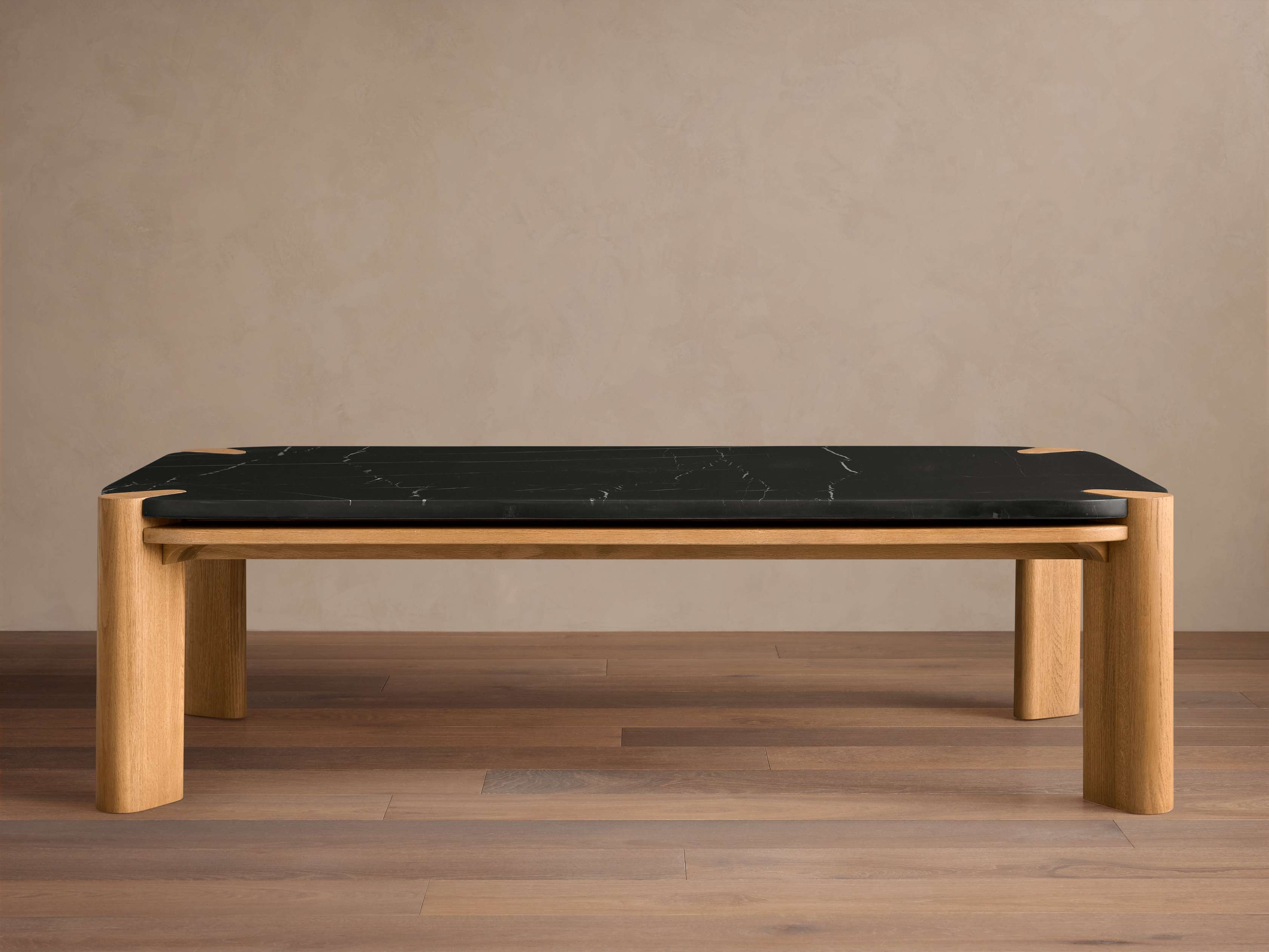 Pyet Coffee Table in Stone Black  Honey/Marquina - Image 0