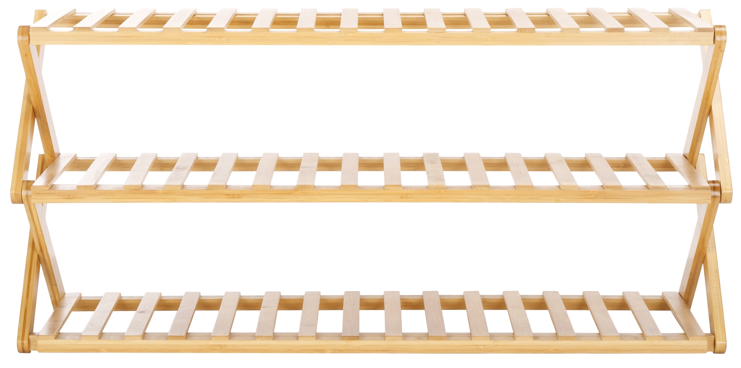 Acheta 3 Tier Shoe Shelf - Natural - Safavieh - Image 0