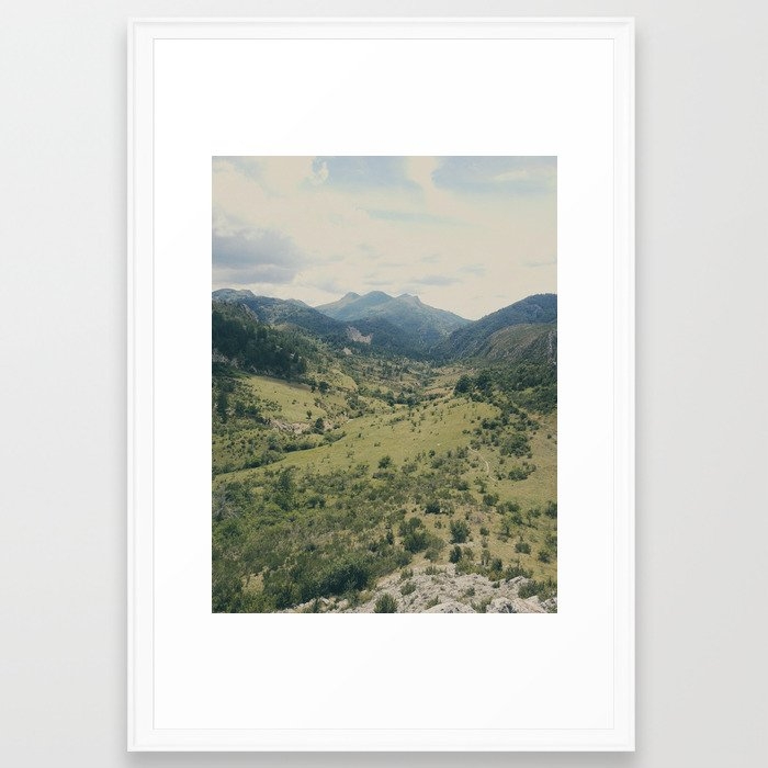 Into The Valley Framed Art Print by Florent Bodart / Speakerine - Scoop White - Large 24" x 36"-26x38 - Image 0