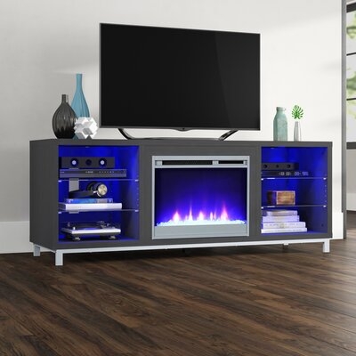 Hetton TV Stand for TVs up to 70" with Electric Fireplace Included - Image 0