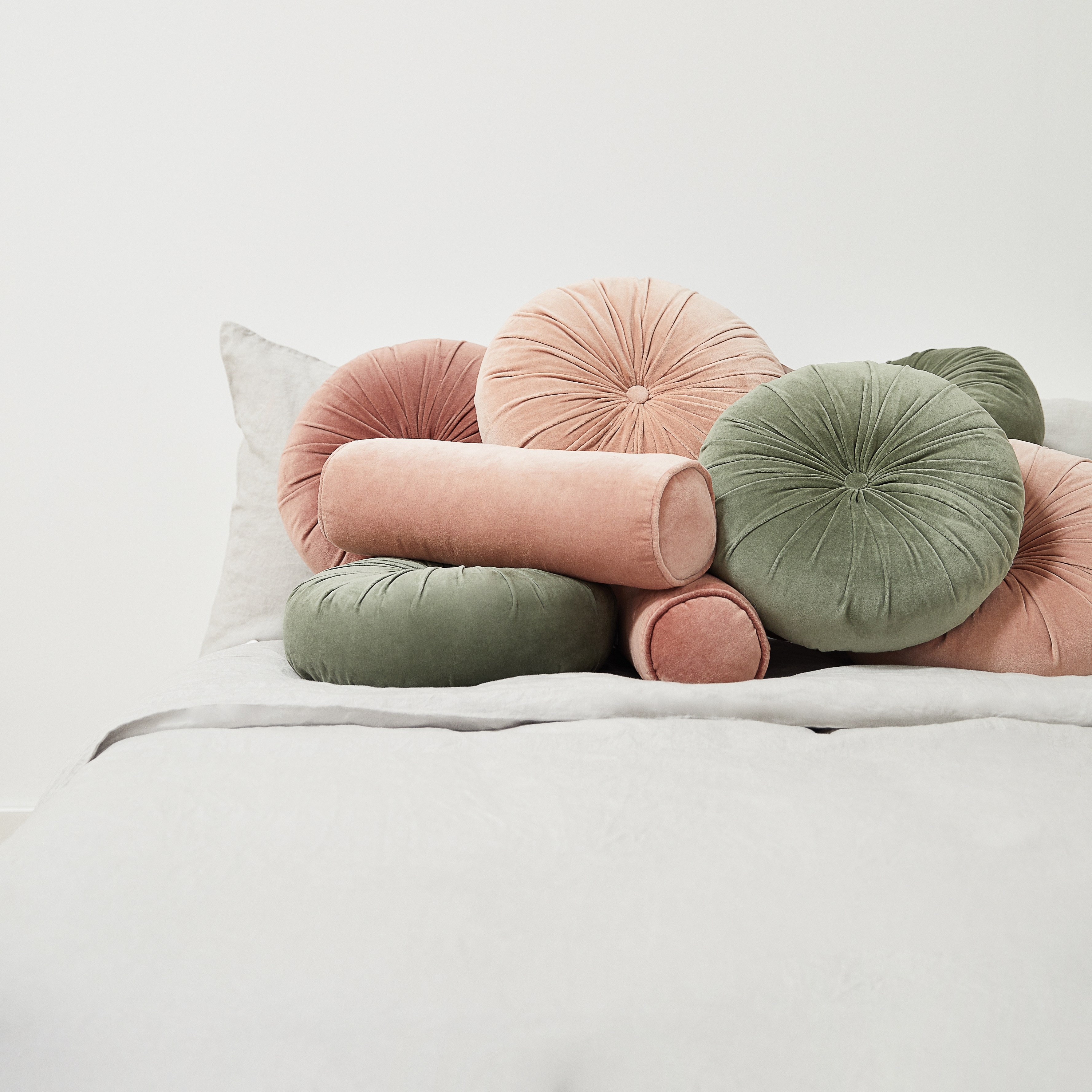 Sabine Velvet Bolster Pillow - Image 2