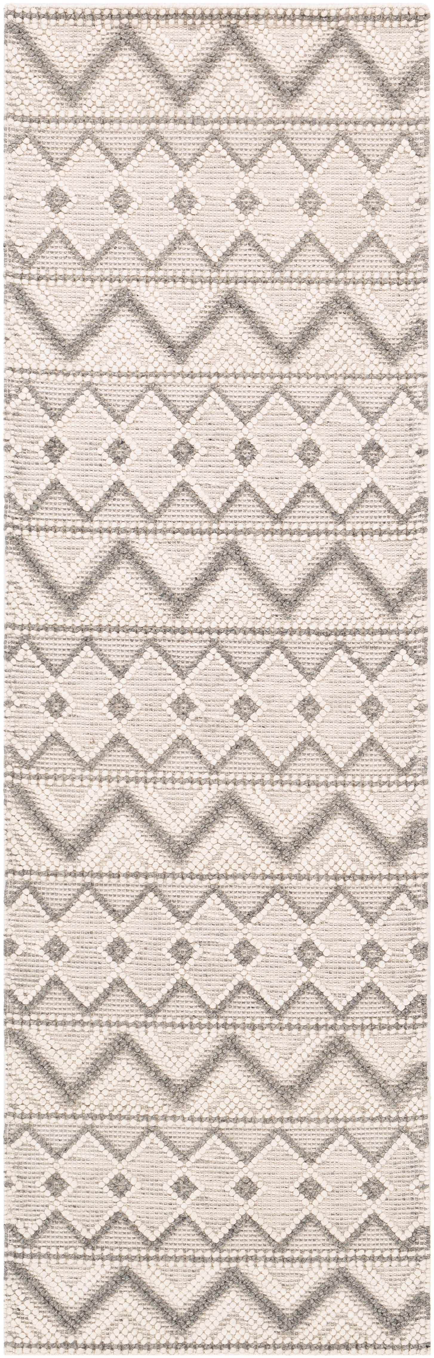 Hygge Beige Indoor 2'6" x 8' Handmade Rug - Image 0