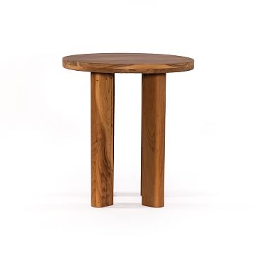 Reclaimed Teak 22" Side Table, Natural Reclaimed Teak - Image 1