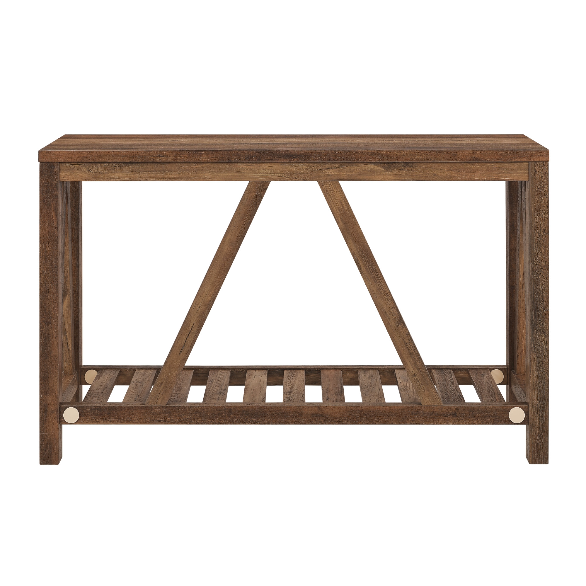 52" Rustic A Frame Entry Table - Rustic Oak - Image 3