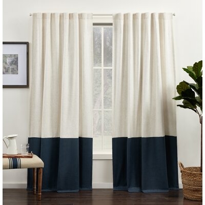 Breece Venice Linen Semi-Sheer Rod Pocket Curtain Panels - Image 0
