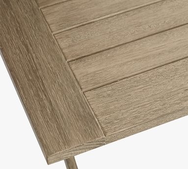 Indio Folding Bistro Table, Weathered Gray - Image 1