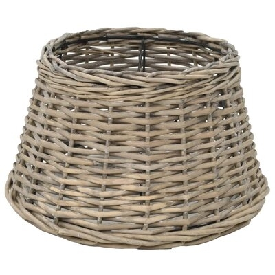 9.06" H x 14.96" W Wicker Bell Lamp Shade (Spider) in Natural - Image 0