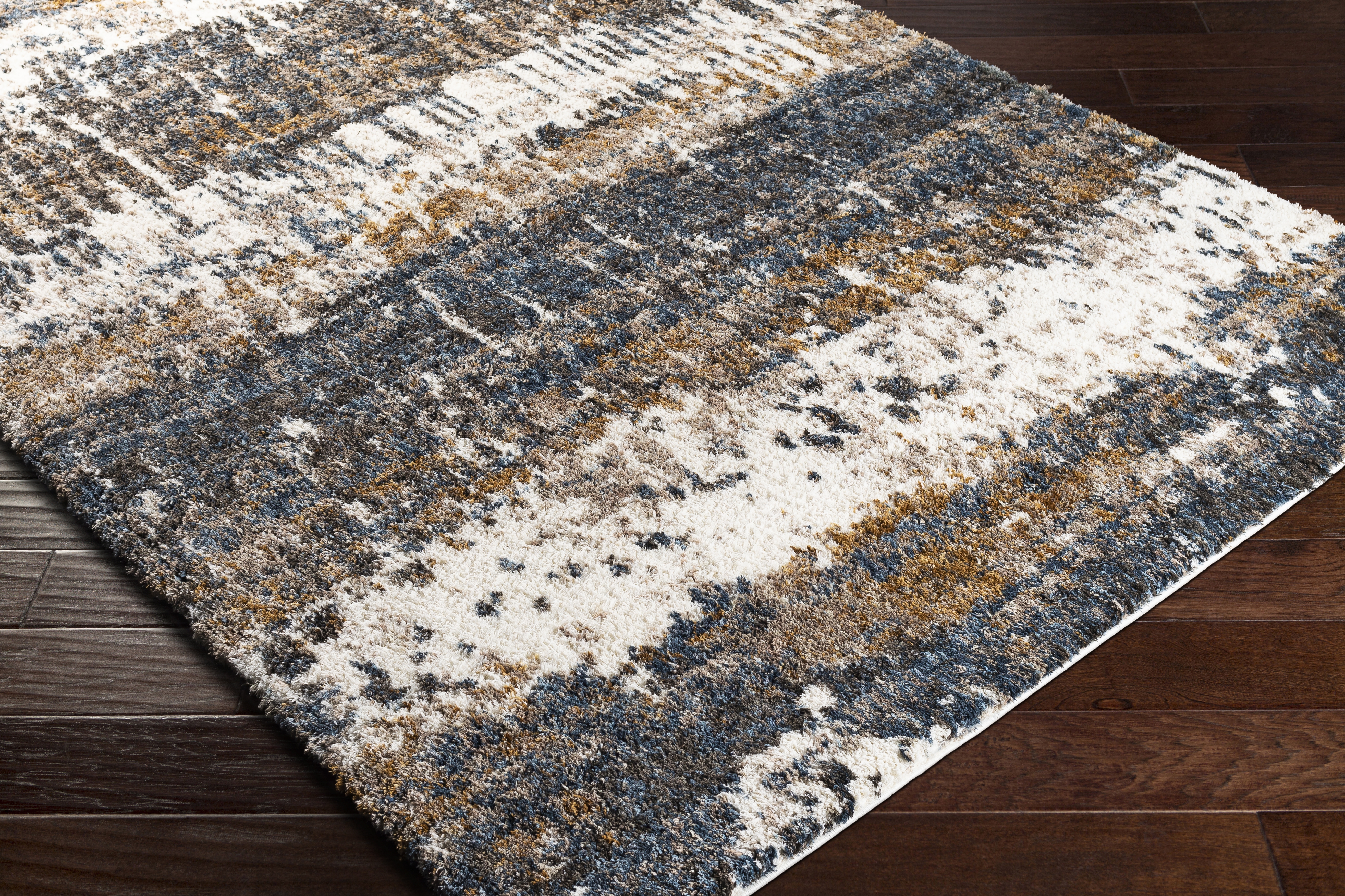 Celestial Shag Brown Indoor 5'3" x 7' Machine Woven Rug - Image 6