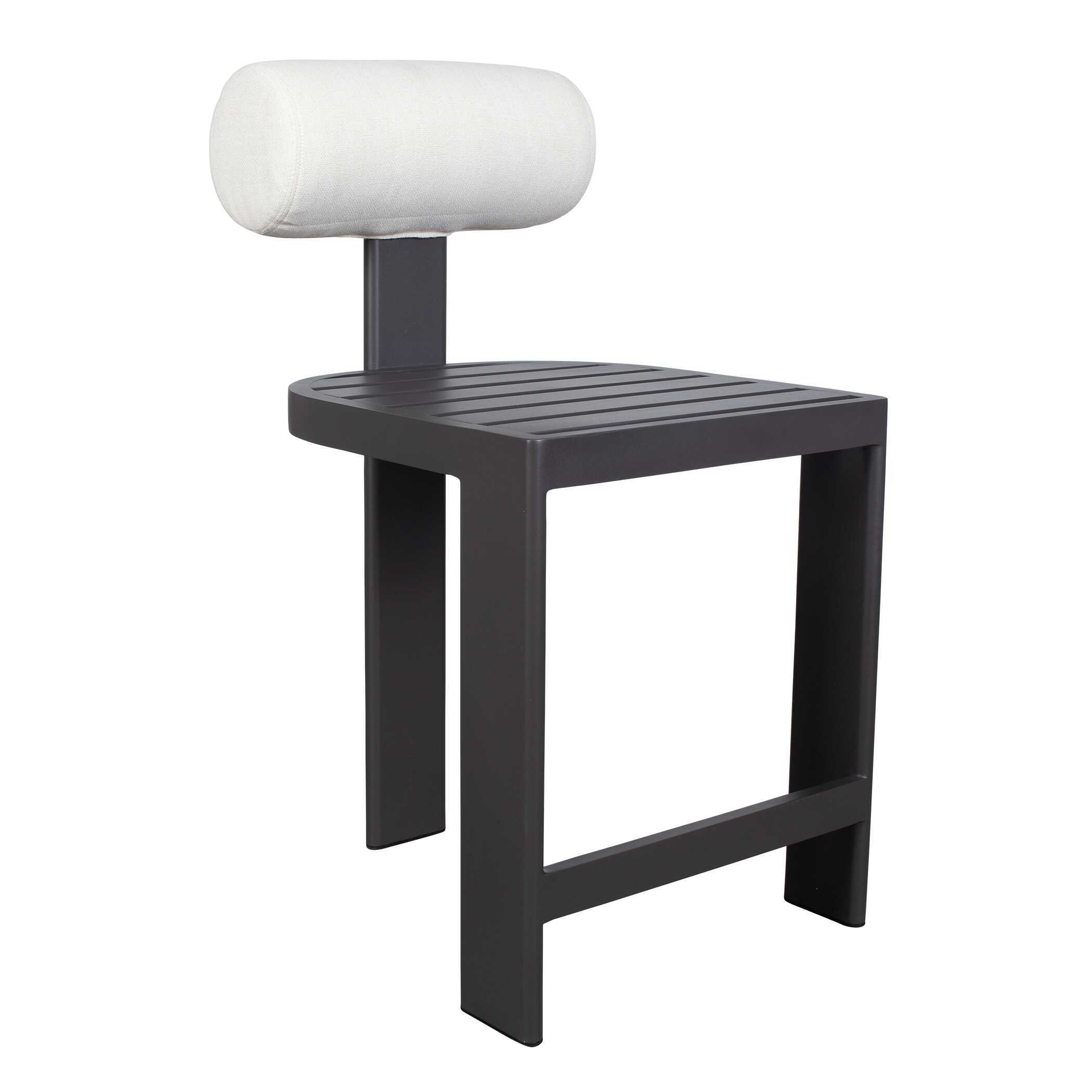 Bolster Back White Outdoor Counter Stool - Image 6