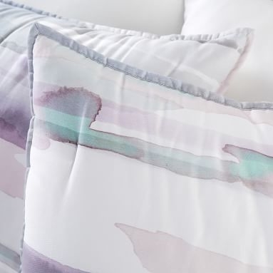 west elm x pbt Watercolor Wash Comforter, Full/Queen, Multi - Image 4