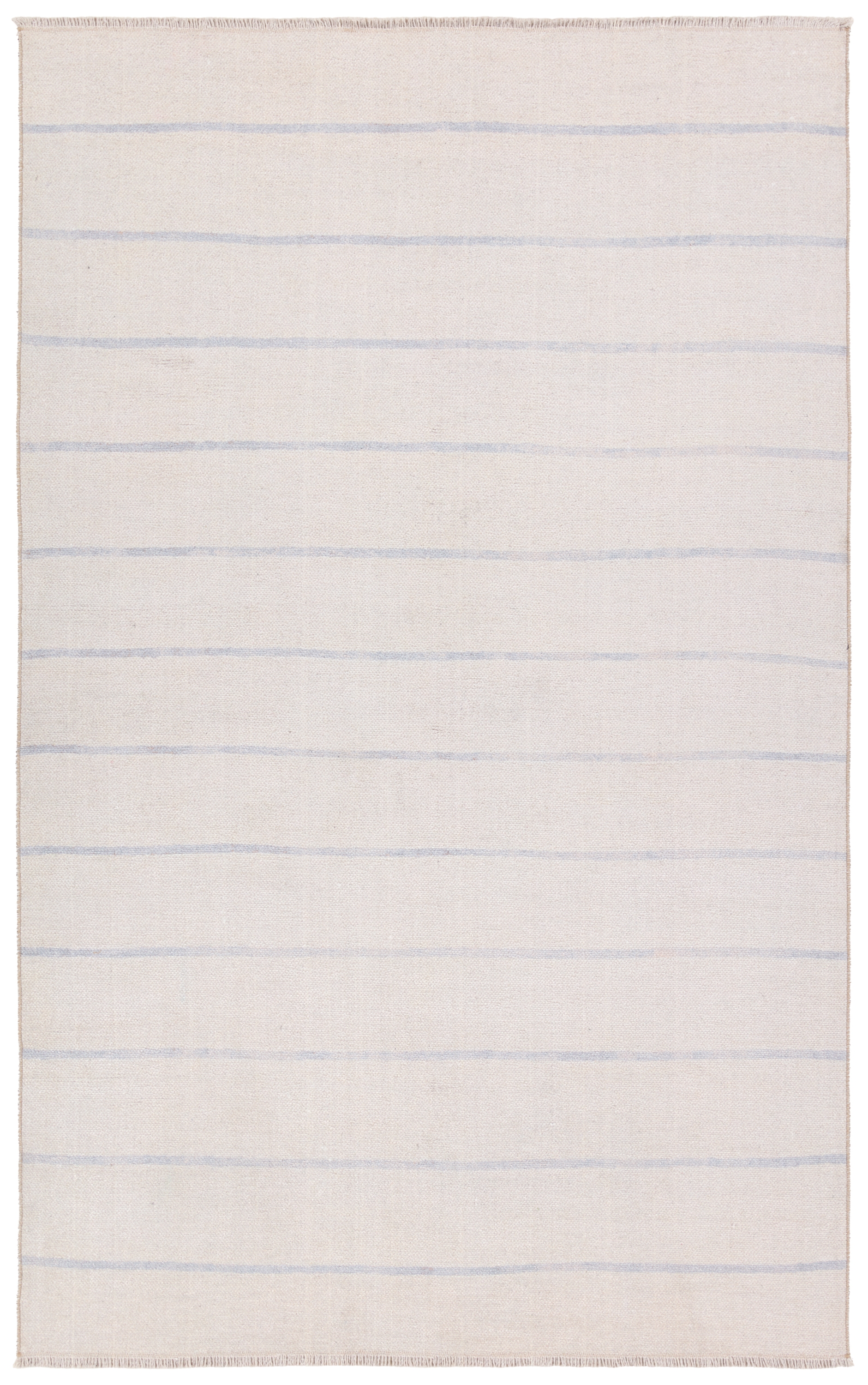 Label J Ryn SAV02 Striped Ivory and Blue Runner Rug (2'6"x8') - Image 0