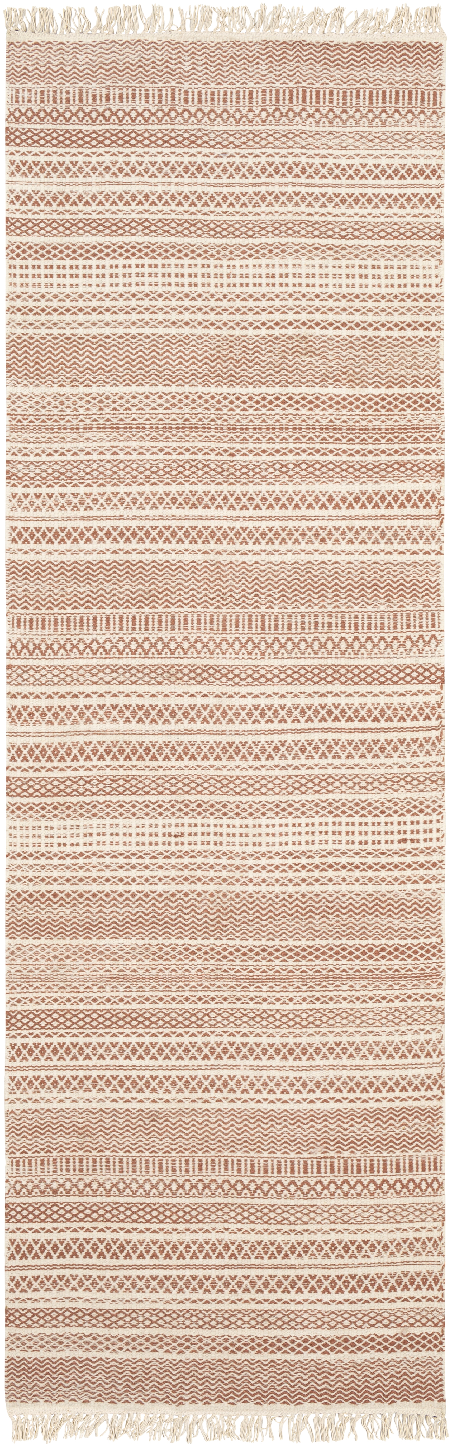 Idina II Beige Indoor 2'6" x 8' Handmade Rug - Image 0