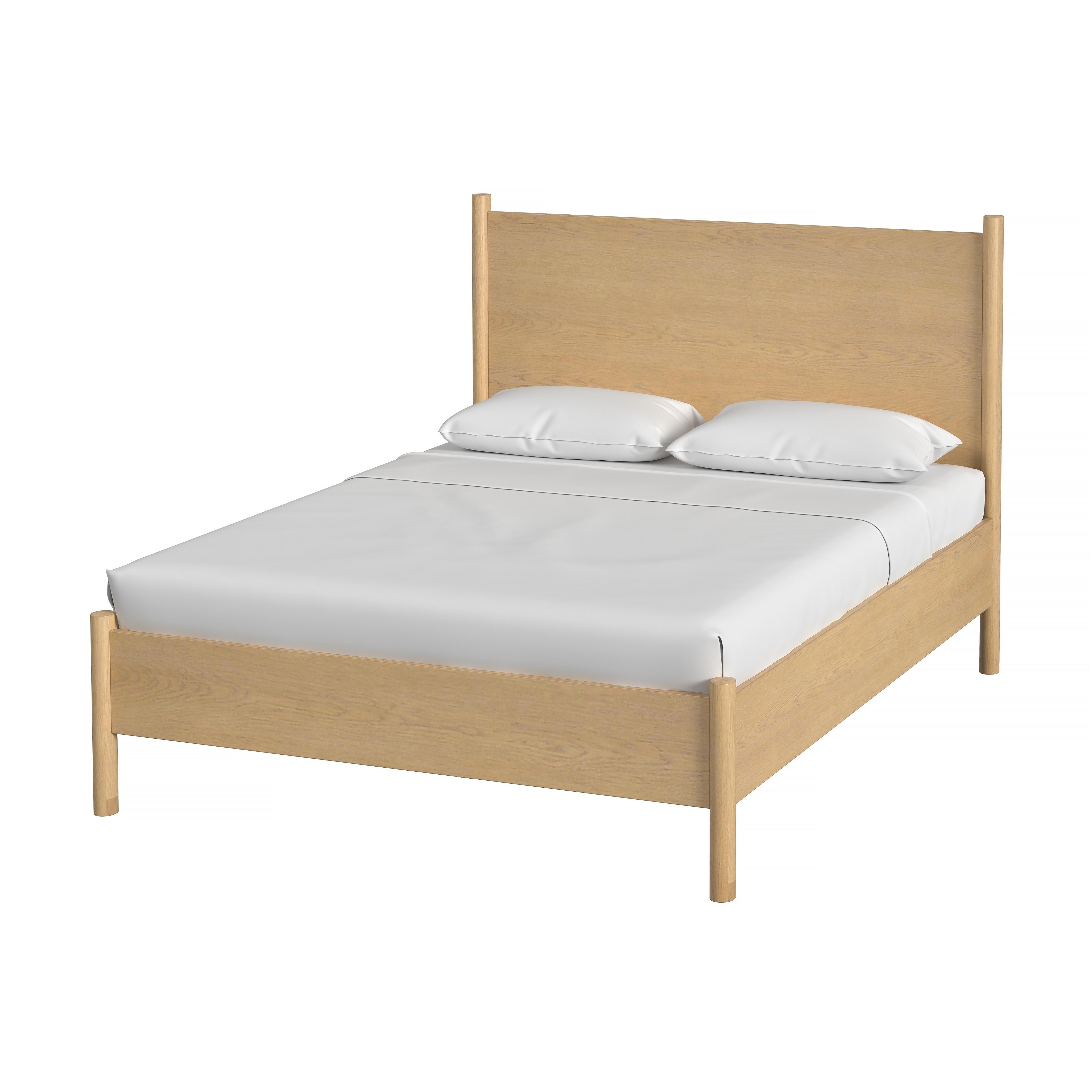 Lennon Light Natural Wood Queen Bed - Image 0