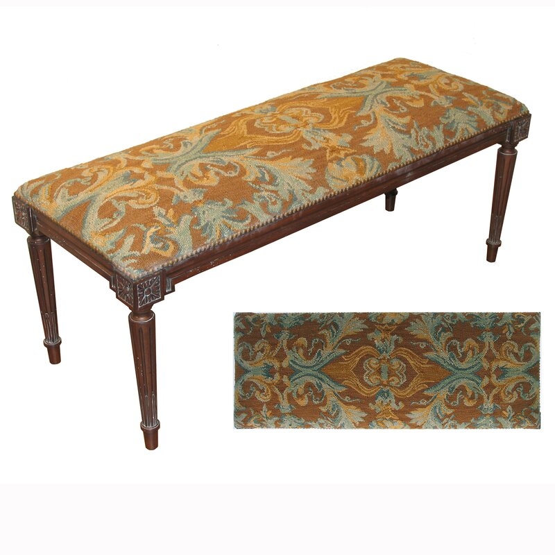 French Market Collection Calla Upholstered Bench - Image 0