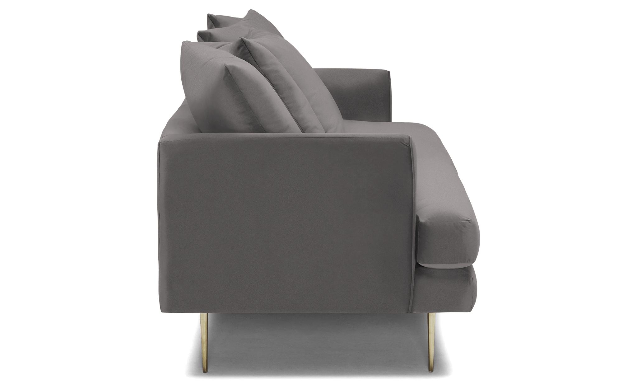 Gray Aime Mid Century Modern Sofa - Taylor Felt Grey - Image 2