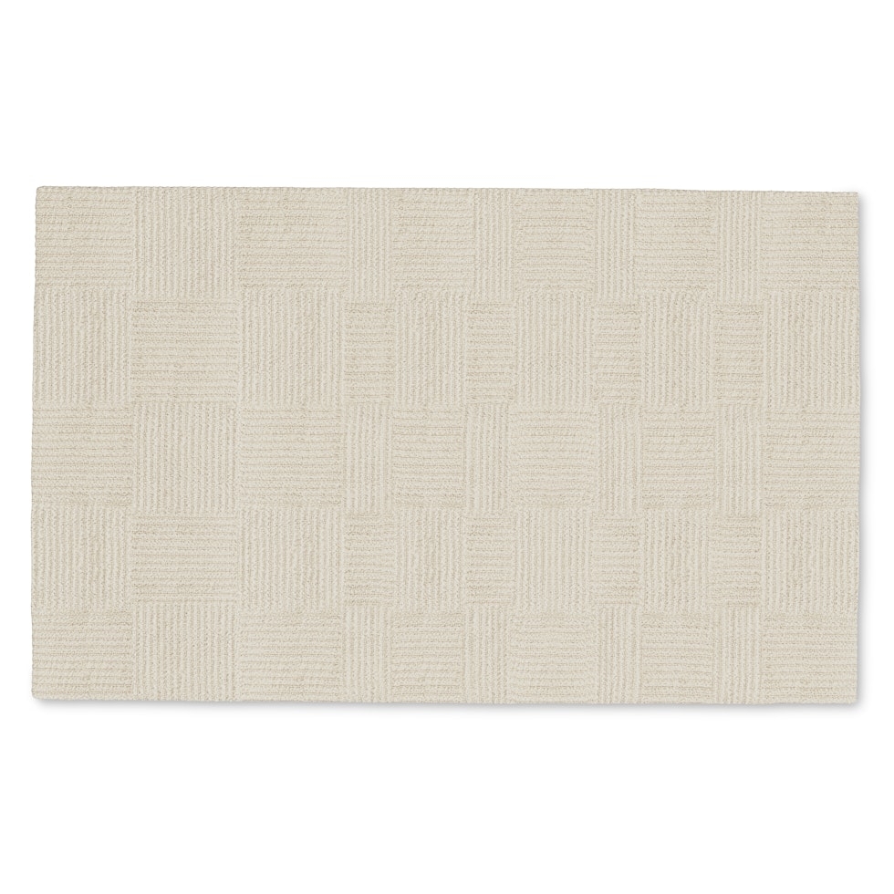 Clyde 5 x 8 Wool Rug - Textured Ivory - Image 0